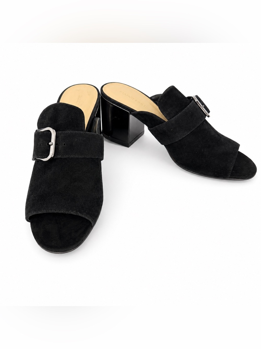 Marc Fisher   Black Suede Mules